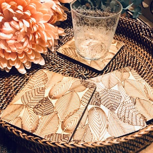 Leaves coaster set