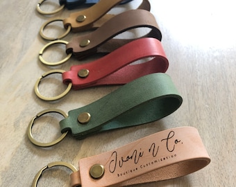 Lederen riem sleutelhanger