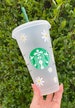 Starbucks Cold Cup | Daisy Design |  Reusable Venti Cup 24oz | Personalised | With Lid & Straw | Iced Coffee | Gift Idea | Tumbler 