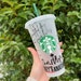 Starbucks Cold Cup | Greys Anatomy |  Reusable Venti Cup 24oz | Personalised | With Lid & Straw | Iced Coffee | Gift Idea | Tumbler 
