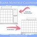 Blank Monthly Calendar Printable Editable Instant Download Landscape ...