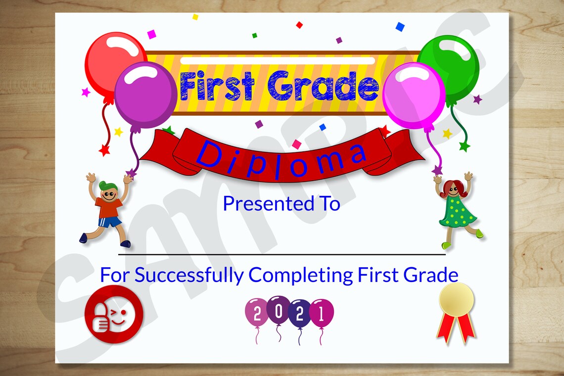 First Grade Diploma, First Grade Graduation Diploma, First Grade ...