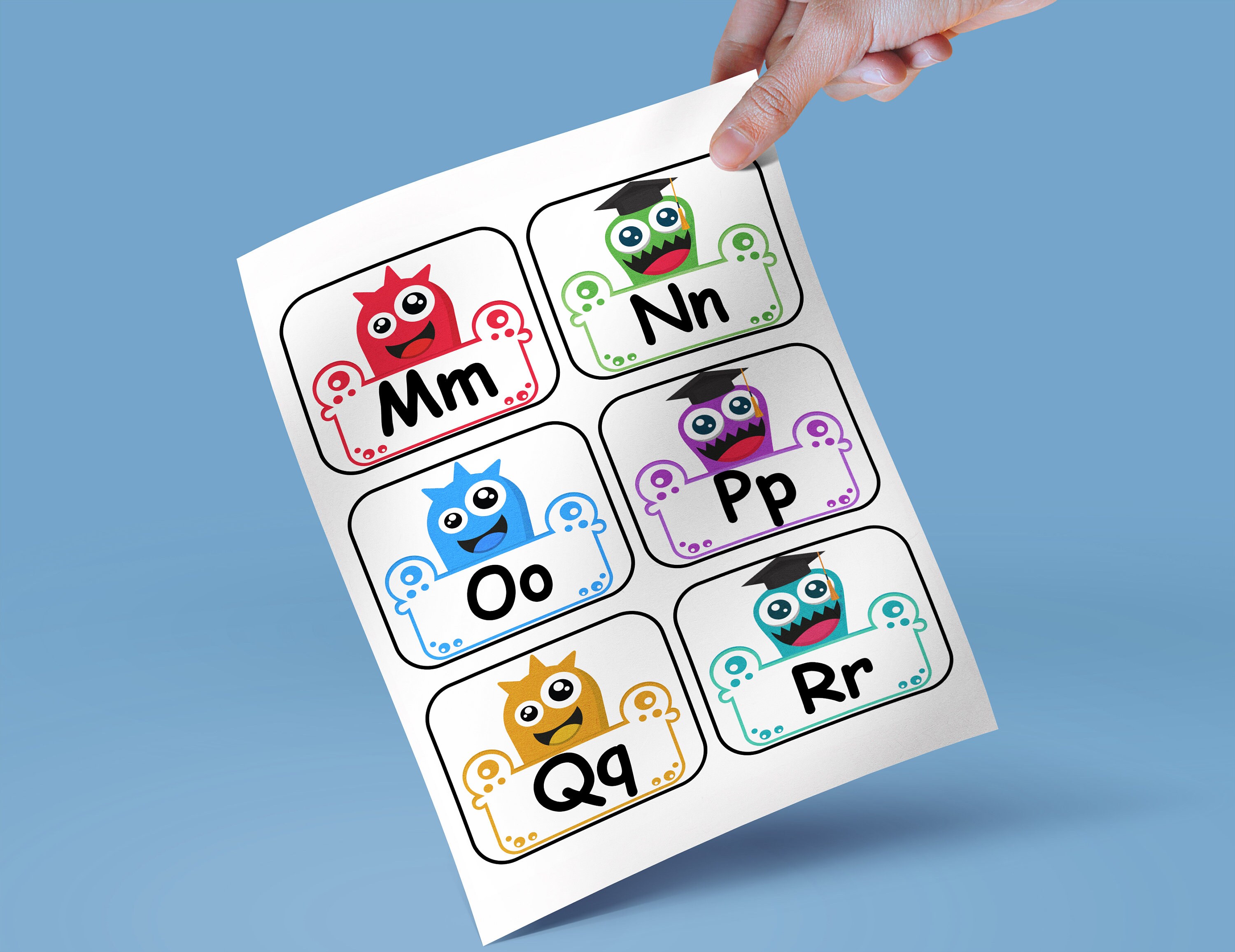 alphabet flashcards printable uppercase and lowercase etsy