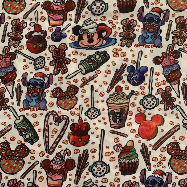 Polycotton Fabric Sweets Candy Treats Kids Craft Material