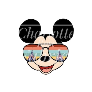 Trasferimento a sublimazione - Occhiali da sole Mickey Mouse Castle - Pronti per la stampa - Multiple Sizes - Pocket, Infant, Youth, Adult