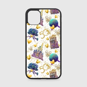 iPhone Case - Disney World 50th Anniversary Celebration Mickey Minnie Disney Sketch White Background - Multiple Sizes Available