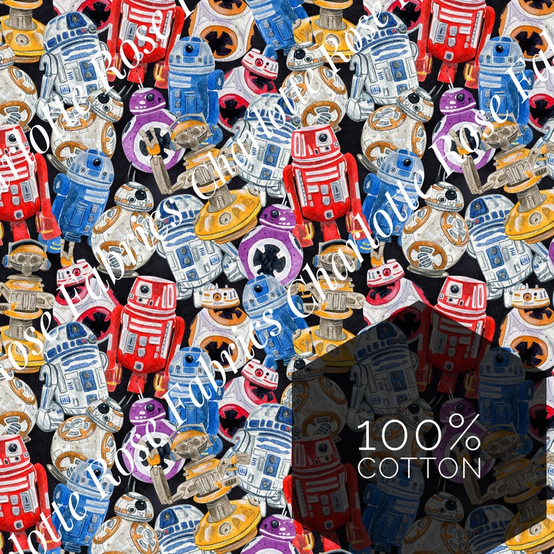IN STOCK Star Wars Galaxys Edge Droid R2D2 C3PO Fabric 1 YD 12 Yd Fat Quarter