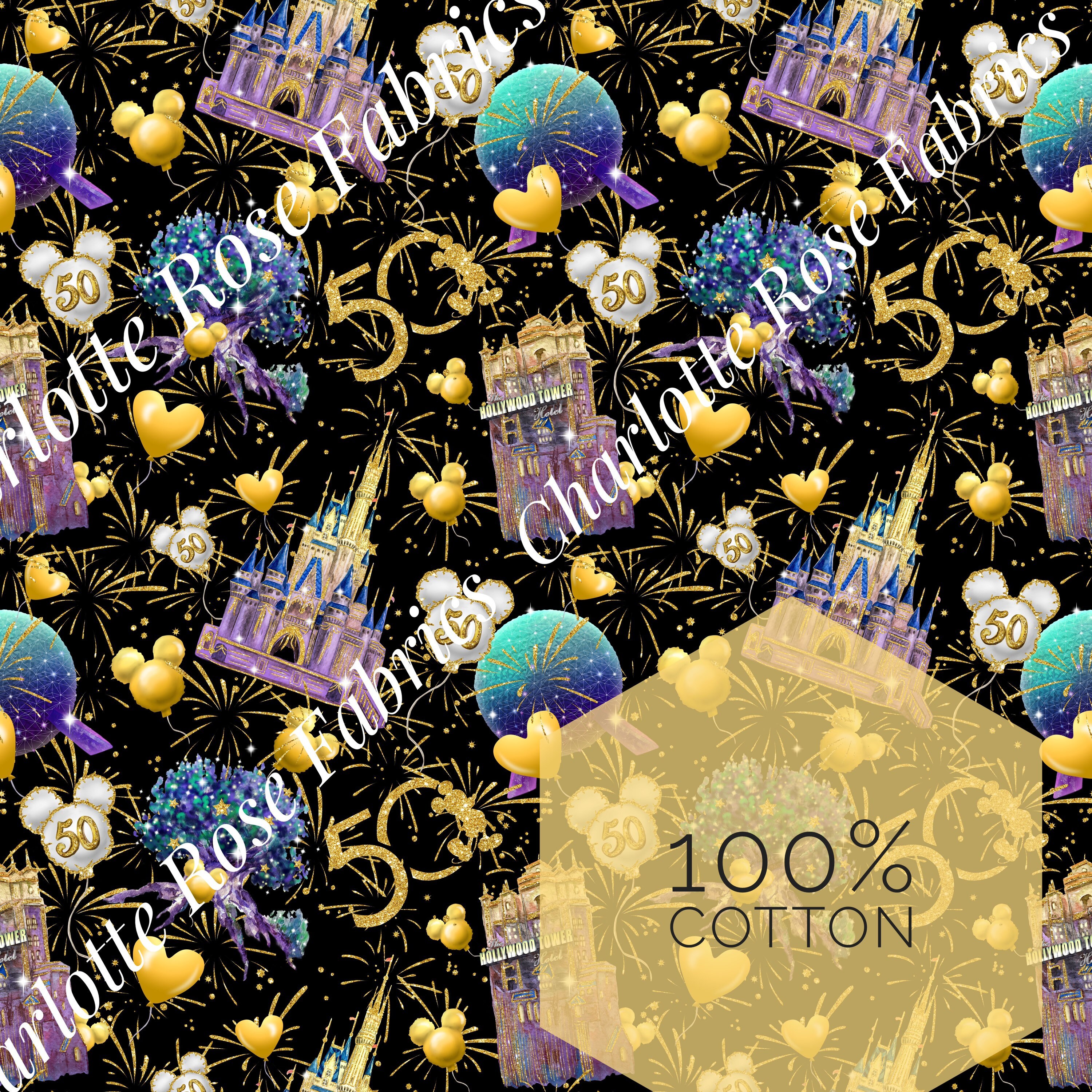 IN STOCK! Cotton Disney World 50th Anniversary Celebration Mickey Min…