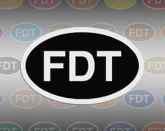 FDT - F*ck Donald Trump Car Magnet - Oval - 4 Sizes - Black - Colors Available - Truck, Fridge, Locker - Automotive Quality