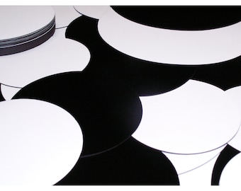 Blank Car Magnets - Round - Black, White and Custom Colors - Produced from Durable 30 Mil Flexible Magnetic Sheeting - Automotive Grade