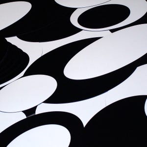 Blank Car Magnets - Oval - Black, White, and Custom Colors - Produced from Durable 30 Mil Flexible Magnetic Sheeting - Automotive Grade