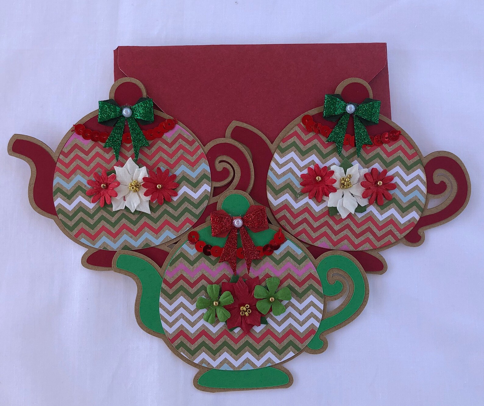 Christmas Message Christmas Tea Bag Holder Christmas Tag Etsy