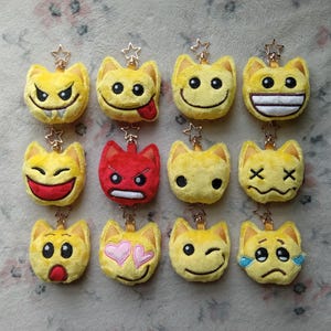 Plushie Cat AJ Emotes Keychain