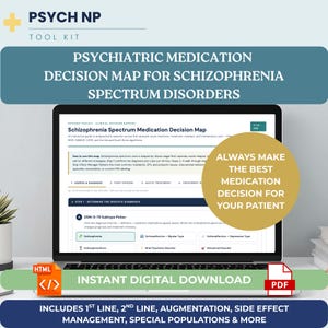 Schizophrenia Medication Algorithm PMHNP Board Prep Antipsychotic Study Guide Psych Pharmacology Clozapine LAI Treatment PDF