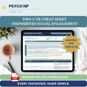 脱抑制型社会参加障害 DSM-5-TR 診断ツール 精神医学試験対策 ICD-10 コード早見表 診断マニュアル 学習ガイド