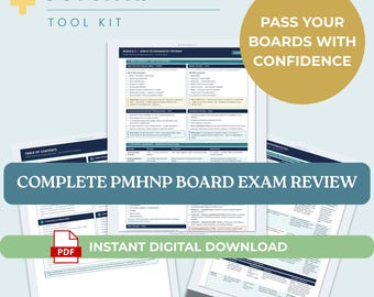 PMHNP Board Prep Study Guide Printable Psychiatric Nurse Practitioner Exam Prep DSM 5 Notes Psych Med Cheat Sheet Mental Health