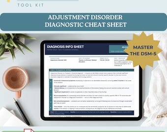 DSM-5 Cheat Sheet Adjustment Disorder PMHNP Board Review Stress-Related Disorders Study Guide Psychiatry Nursing Notes