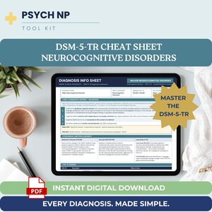 DSM-5-tr 主要神経認知障害早見表 PMHNP 臨床診断ツール 認知症鑑別診断 ICD-10 コード