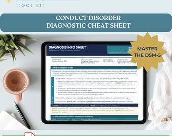 DSM-5 Cheat Sheet Conduct Disorder PMHNP Board Review Pediatric Psychiatry Study Guide ODD vs Conduct Disorder Notes Students & Providers