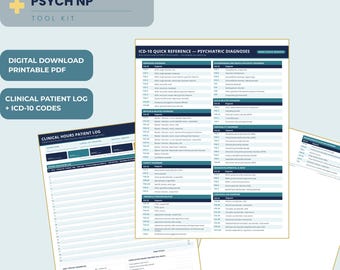 PMHNP Clinical Hours Log | Student Practicum Tracker (Digital Download)
