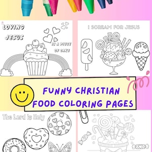 Christian food coloring pages, Kids Christian coloring, homeschool Christian coloring, sunday school coloring, preschool Christian coloring