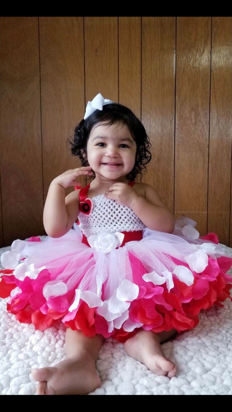 Birthday tutu outfit ribbon trim This beautiful tutu dress is great for birthday valentine and all occasions