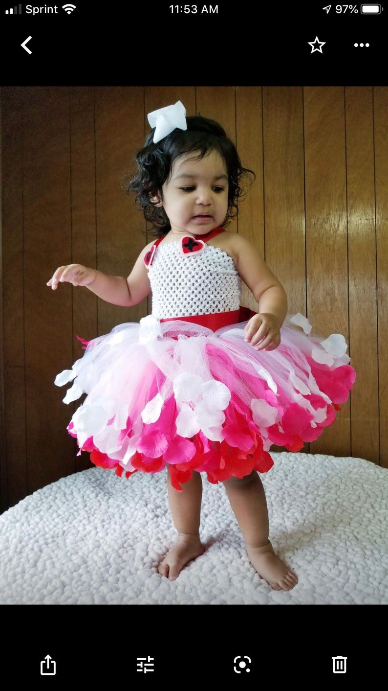 Birthday tutu outfit ribbon trim This beautiful tutu dress is great for birthday valentine and all occasions