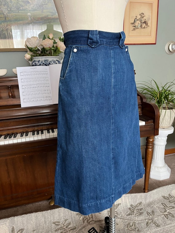 1960s Denim Western Skirt