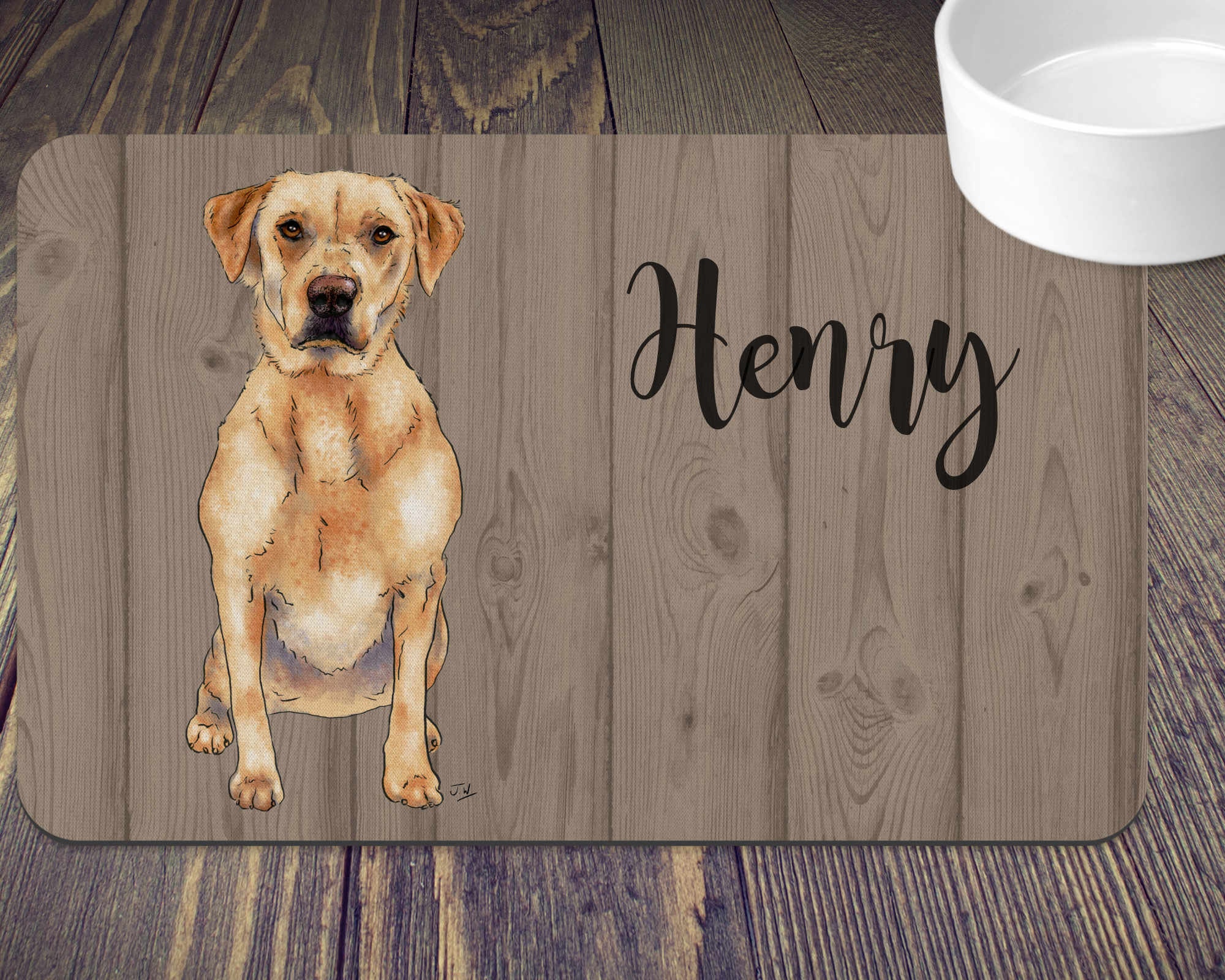 Personalised Pet Food Mat gift Dog Any Name Golden Etsy