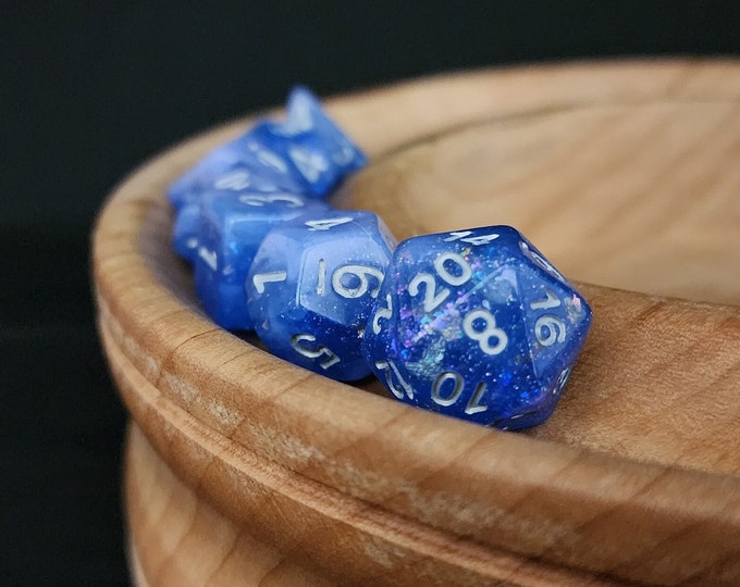 Fey Ocean Dnd dice set for Dungeons and Dragons, Pathfider 2e and TTRPG's  d20 polyhedral  - critical role