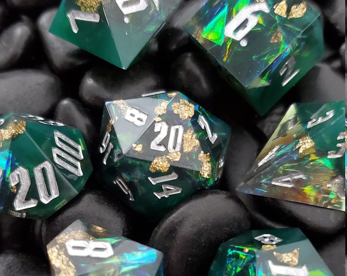 Birthheart Potion Sharp Edge Dnd dice set, d20 Polyhedral dice set for Dungeons and Dragons