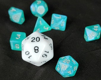 Mini Frost Dice - miniature Dnd dice set 4 Dungeons and DRagons, tiny cute small critical role dice