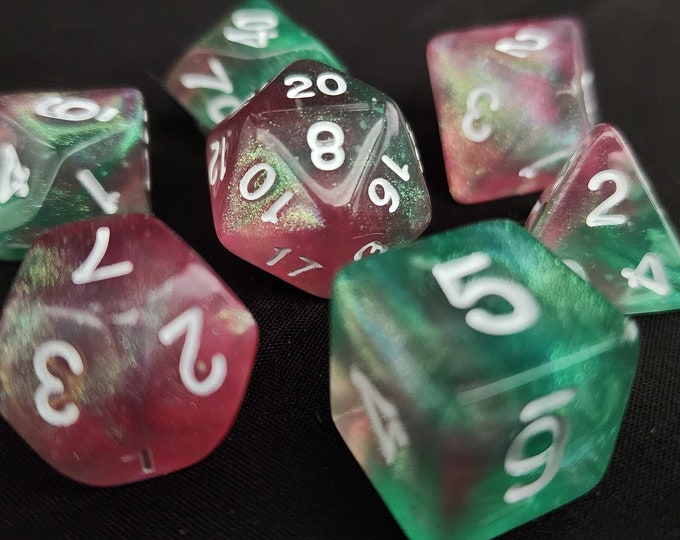 Magic Mist DnD Dice Set for Dungeons and Dragons TTRPG, Polyhedral Dice Set for d20 Tabletop Gaming