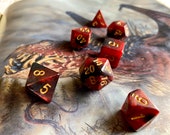 BURNT DNd DIce SEt for DUngeons ANd DRagons RPg, Polyhedral DIce SEt FOr D D TAbletop ROle PLaying GAmes