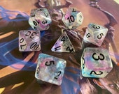 DND Dice Set ARCANE MAGIC Polyhedral DIce SEt dungeons ANd DRagons DIce SEt GLitter DIce