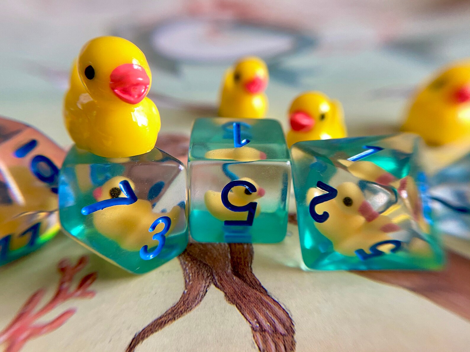 Ducky Dnd Dice Set Critical Role D20 Polyhedral Duck Dice Etsy