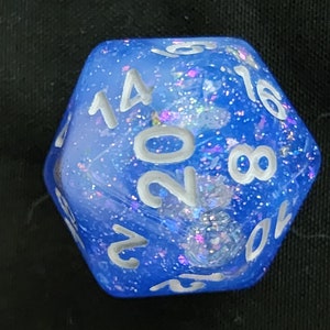 Fey Ocean Dnd dice set for Dungeons and Dragons, Pathfider 2e and TTRPG's d20 polyhedral critical role image 6