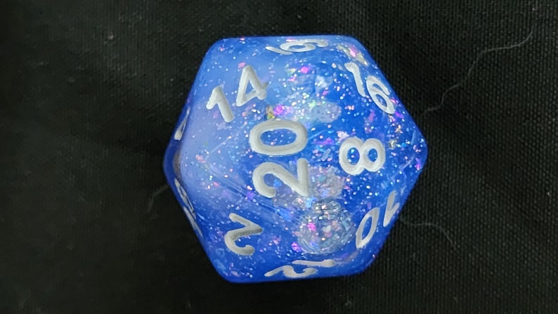 Fey Ocean Dnd dice set for Dungeons and Dragons, Pathfider 2e and TTRPG's d20 polyhedral critical role image 6