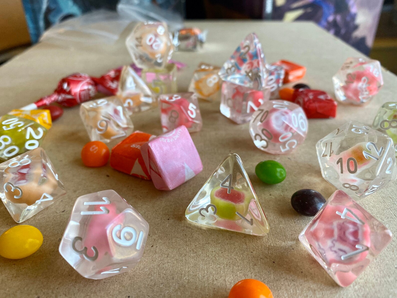 REal CAndy Dnd DIce SEt CUriosly DElicious POlyhedral DIce Etsy