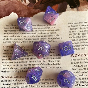 Ebon Twilight Dice Set For D&D, Pathfinder & RPGs - Polyhedral Dice In Dark Style