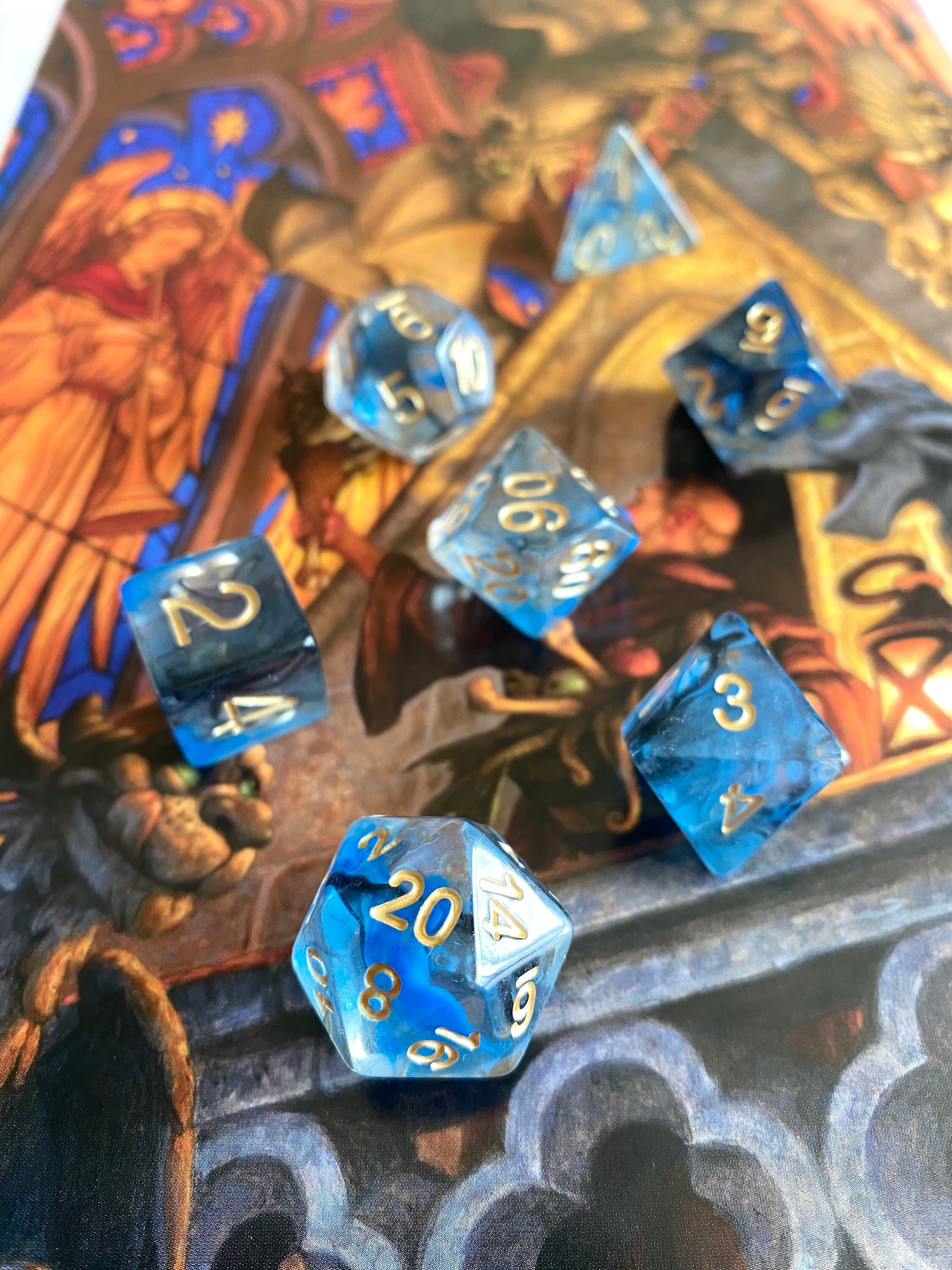 VALOR dnd dice set for Dungeons and Dragons TTrpg, d20 Polyhedral Dice