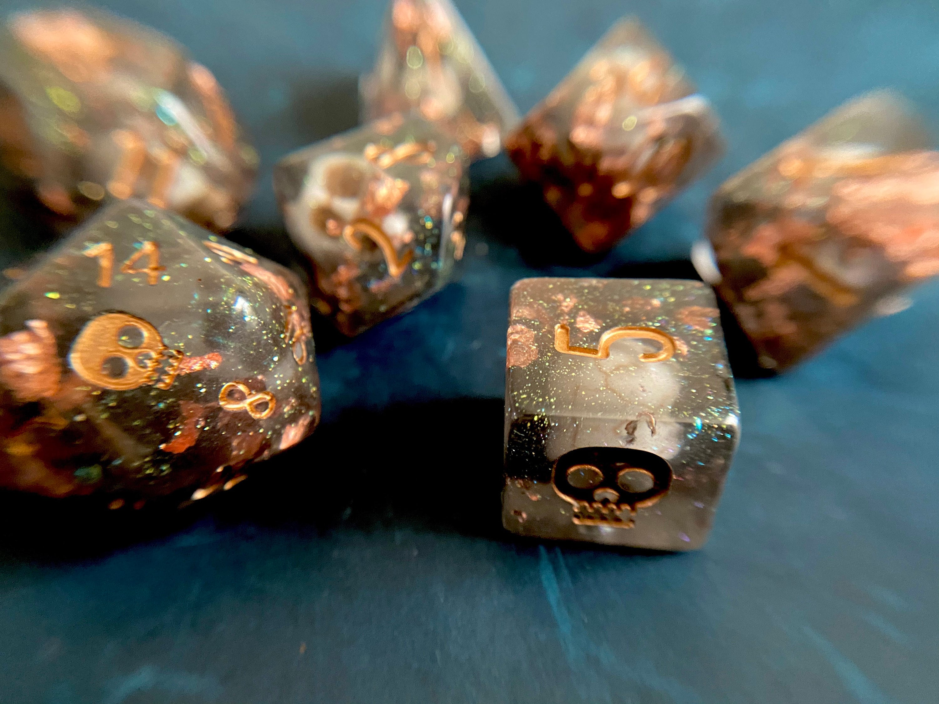 Davey Jones Dnd dice set, d20 Polyhedral dice set Dungeons and