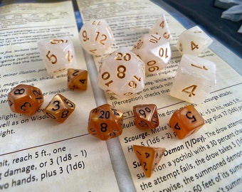 Mini Copper dnd Dice set | miniature dice set | tiny small - polyhedral dice set for critical role RPG TTRPG tabletop games