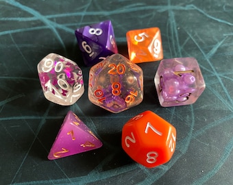 PO4 OOAK MIX DNd DIce SEt, D20 POlyhedral dICE SEt For DUngeons And DRagons DIce