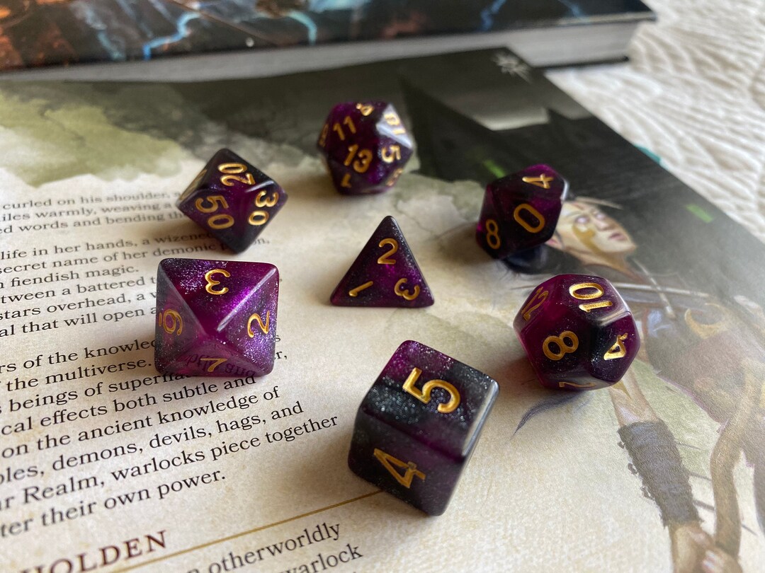 Dnd Dice Set Warlocks Pact D&D Dice Set, RPG Dice Set, Polyhedral Dice