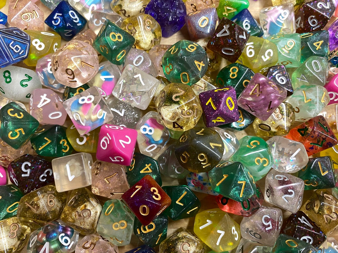D10 DICE Grab Bag Dnd Dice Set Random D6 Dice Six Sided Etsy