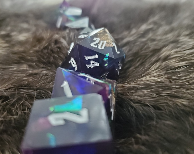 Nightshade Potion Sharp Edge Dnd dice set, d20 Polyhedral dice set for Dungeons and Dragons