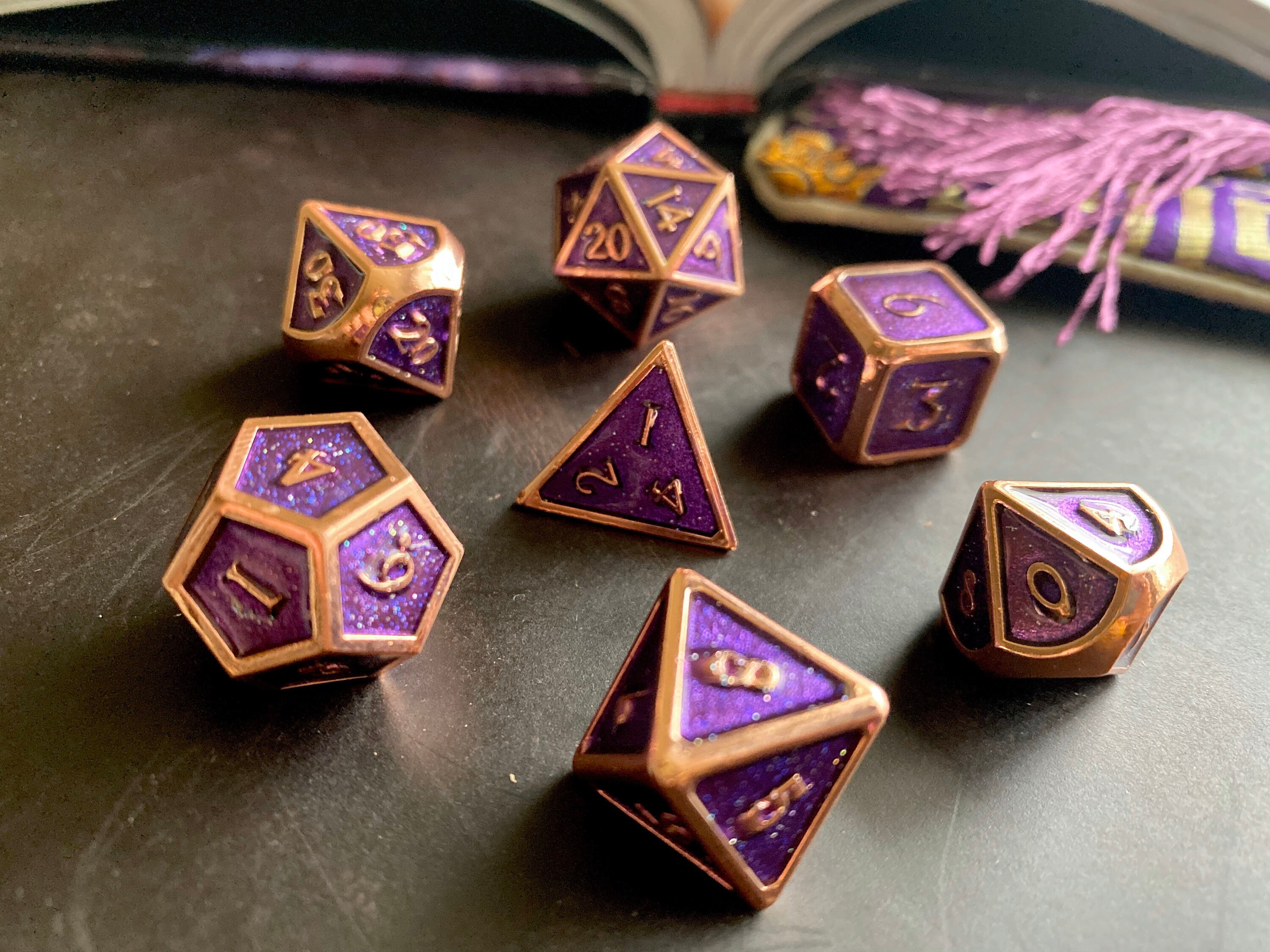 Metal DNd DIce SEt ROYAL ROBES Polyhedral dice set Etsy