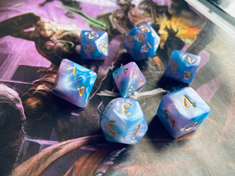 DND Dice Set DREAM Dungeons & Dragons Dice Set Polyhedral Etsy