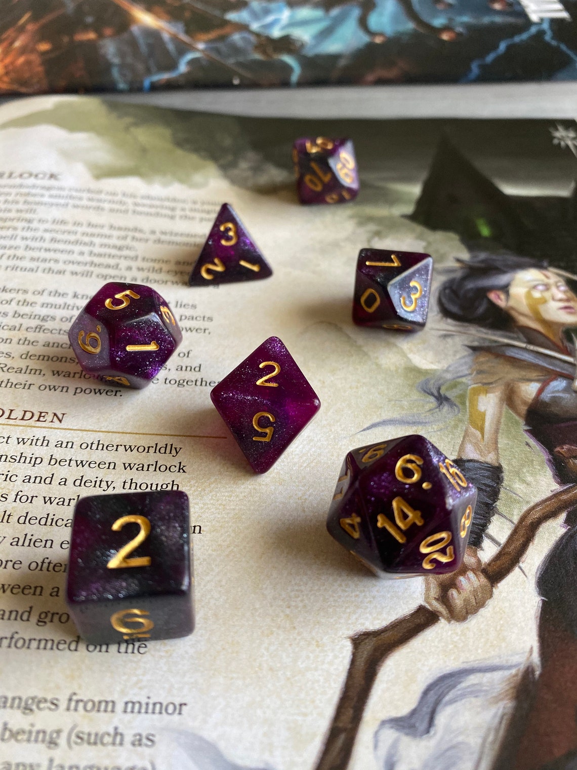 Dnd Dice Set Warlocks Pact D&D Dice Set RPG Dice Etsy